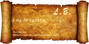 Ley Brigitta névjegykártya